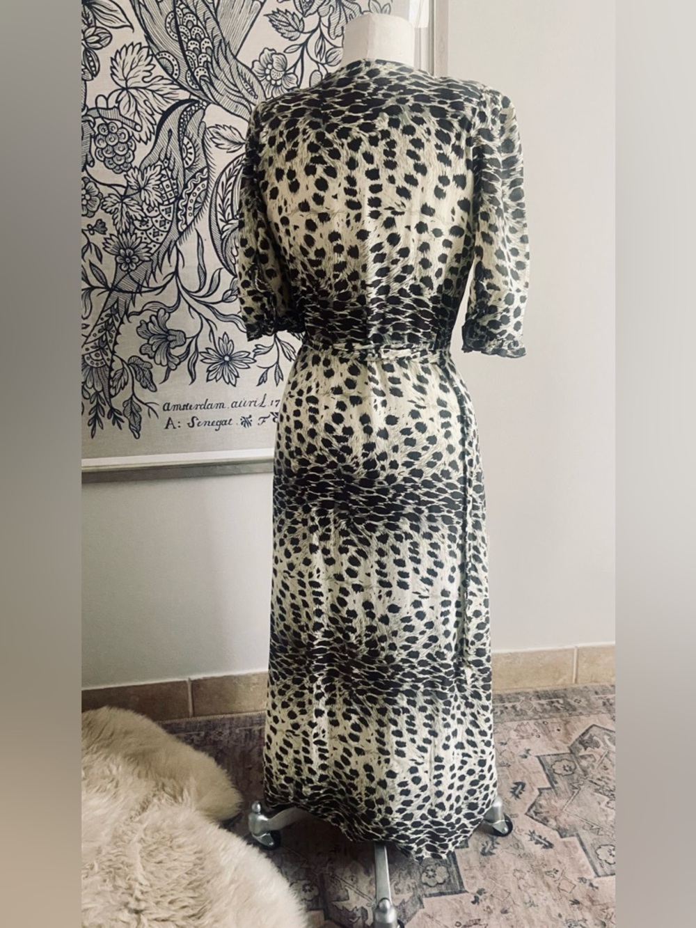 SEA New York  Animal Wrap Midi
Dress